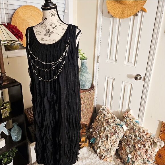 New VTG Roaman's Ruffle Detail Party Sheath Dress. 1XL FIT - Picture 15 of 15